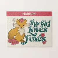 This Girl Loves Foxes Jigsaw Puzzle