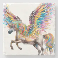 Colorful Pegasus Stone Coaster