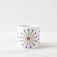 Pattern of Patriotic Stars Espresso Cup