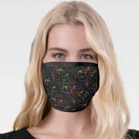 Confetti Streamers Celebration Party Black Face Mask