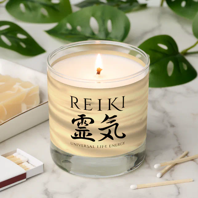 Reiki 霊気 Japanese Calligraphic Life Energy Scented Candle