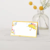 Floral Watercolor Baby Shower Place Card – Spring 