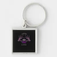 Embrace Goth Skeleton Heart Artistic Style Keychain