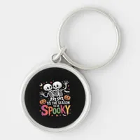 Tis The Season To Be Spooky Dancing Skeleton Hallo Keychain