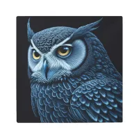 Blue and Black Ai art Owl