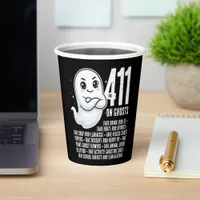 Funny Punny The 411 on Ghosts Paper Cups