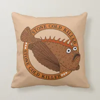 Funny Australian Stonefish Creature Throw Pillow