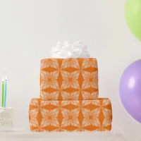 Gift Wrap - Diamond Petals on Orange