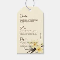 Watercolor homemade vanilla extract instruction gift tags