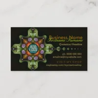 Fractal Garden Cross w/ Logo Business Cards