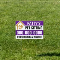 12” x 18” Pet Sitting Double Sided Yard Sign