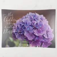 Elegant Hydrangea Christian Mothers Day Verse Trinket Tray