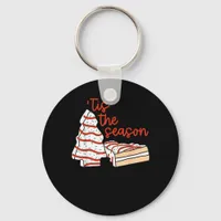 Funny Tis The Season Design Christmas Tree Keychain