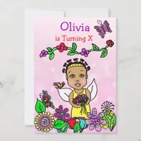 Ethnic American Fairy Birthday Invitation