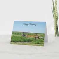 Happy Birthday Tractor  on the Farm Card