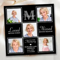 Funeral Elegant Photo Collage Memorial Sympathy Thank You Card