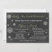 Winter Snow unisex Couple's Baby shower Invitation