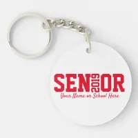 Senior Graduation Block Letter Class of 2019 Photo Keychain