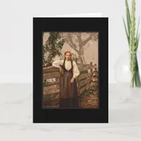 A girl of Voss, Hardanger Fjord, Norway Card