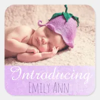 Introducing, Personalized New Baby Photo Stickers