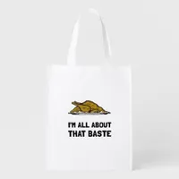 All About That Baste Fitted Modern Style Grocery Bag