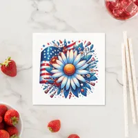 Floral 4th of July Napkins