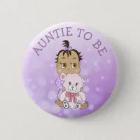 Auntie to Be Baby Shower Button