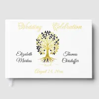 Golden Tree of Life Timeless Sophisticated Elegant Foil Guest Book