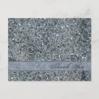 Faux Sparkle Thank You Postcard