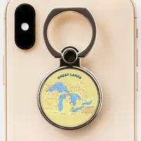 Great Lakes of North America Phone Ring Stand