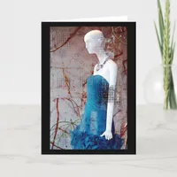 Fashion Blue Dress Card