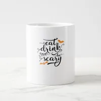Halloween Eat Drink And Be Scary Retro Classic Giant Coffee Mug