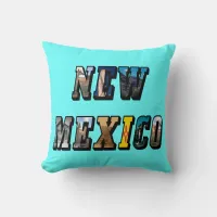 New Mexico Picture Text Throw Pillow