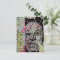 the caged man unique Mixed Media Collage Postcard