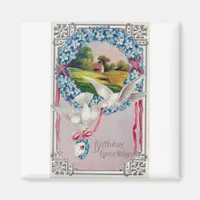 Birthday Doves Postmarked 1910 Magnet