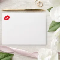 Red Lips Cute Wedding Envelope