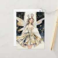 Fairy queen in the fashion show  postcard