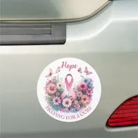 Breast Cancer Awareness Ribbon Car Magnet