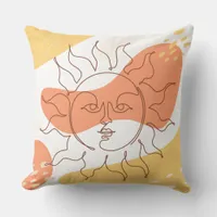 Sunshine Abstract Throw Pillow