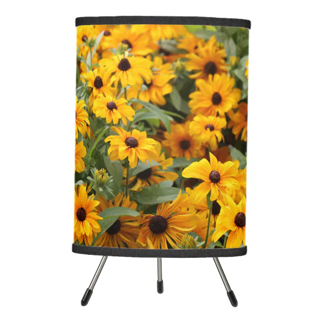 Rudbeckias / A Bed of Black-Eyed Susans Tripod Lamp