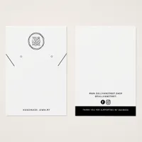 Add Your Logo Necklace Earrings Display Card