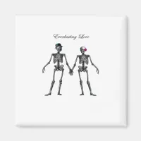 Gothic Skeleton Couple (White) Classic Magnet