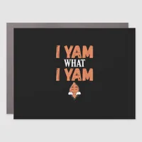 I Yam What I Yam Thanksgiving Turkey Day Funny Car Magnet