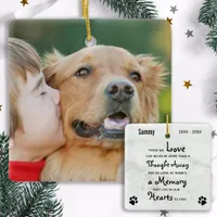Pet Loss Personalized Dog Remembrance Memorial Ceramic Ornament