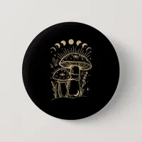 Mushrooms & Minimalism Cottage  Aesthetic Goblinco Button