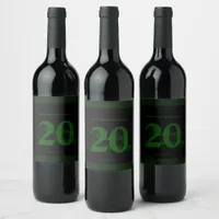 20th Wedding Anniversary Custom Wine Label