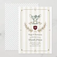 Preppy Margs & Matrimony Monogram Bachelorette Invitation