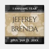 Elegant 1st Paper Wedding Anniversary Celebration Magnet