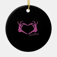 Heartless Skeleton Hands Classic Design Ceramic Ornament