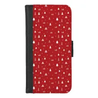 Christmas Trees and Snowflakes Wallet Case